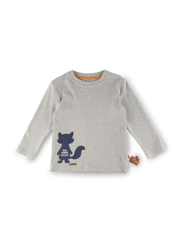 Sigikid Langarmshirt forest adventure in hellgrau
