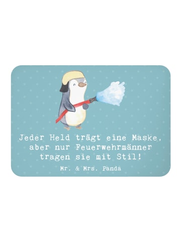 Mr. & Mrs. Panda zettelhalter Stilvolle Feuerwehrmann mit Spruch in Meeresbrise