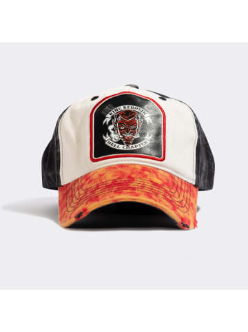 King Kerosin King Kerosin Baseball Cap im Used-Look Hell Chapter in offwhite