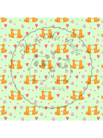 Mr. & Mrs. Panda Kaffeetasse Füchse Liebe ohne Spruch in Grün