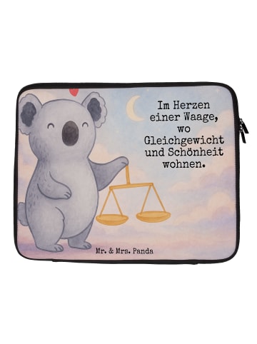Mr. & Mrs. Panda Notebook Tasche Waage Astrologie Design mit Spruch in Weiß