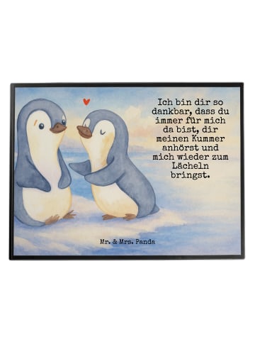 Mr. & Mrs. Panda Schreibunterlage Pinguine trösten Design mit Sp... in Weiß