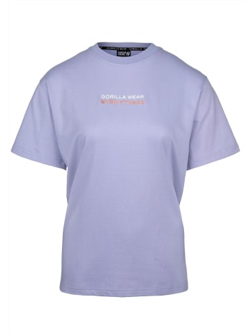 Gorilla Wear T-Shirt in Übergröße - Medina - Fliederfarben
