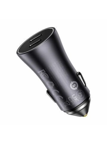 Baseus Autoladegerät 2x USB-C 40W grau in Grau
