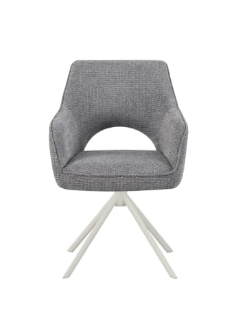 DUBI Möbel 2er-Set: Drehstuhl THOMAS-CLEO in Grau - (B)57 x (H)88 x  (T)63 cm