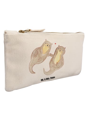 Mr. & Mrs. Panda beauty case Otter Hände halten ohne Spruch in Weiß
