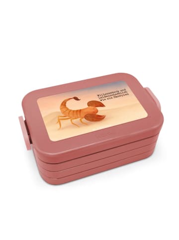Mr. & Mrs. Panda Snack Box Sternzeichen Skorpion Design mit Spruch in Rot Pastell