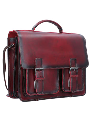 Greenburry Aktentasche Leder 39 cm red