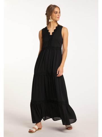 IZIA Spaghetti Kleid Maxi in Schwarz