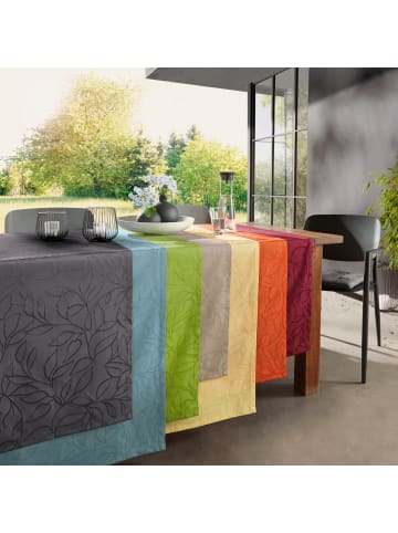 Erwin Müller Jacquard, Baumwollmischung Outdoor-Tischdecke Terrassa in burgund