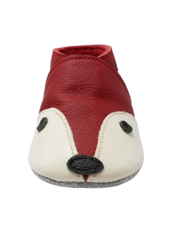 Yalion Leder-Krabbelschuhe "Fuchs" in Rot