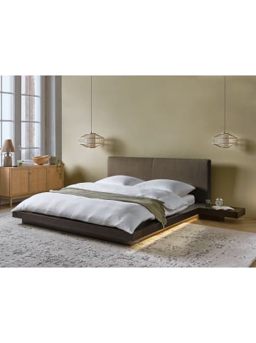 Beliani 6-tlg Doppelbett ZEN in Braun/Beige