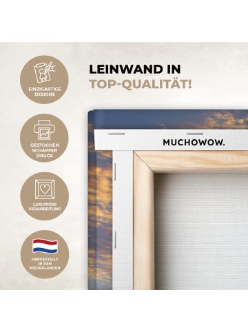 MuchoWow Leinwand bilder Sonnenuntergang Meer (BxH)