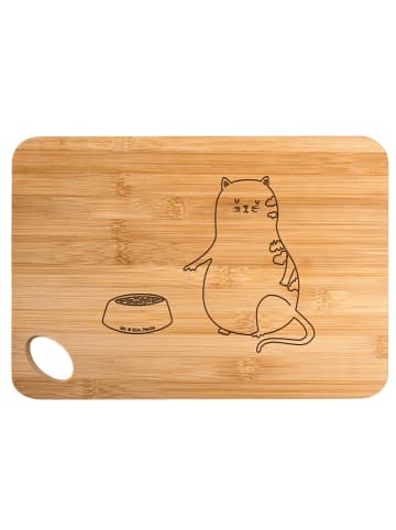 Mr. & Mrs. Panda Frühstücksbrett Katze Fressen ohne Spruch in Braun