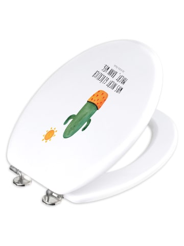Mr. & Mrs. Panda Toilettendeckel Kaktus Sonne mit Spruch in Weiß