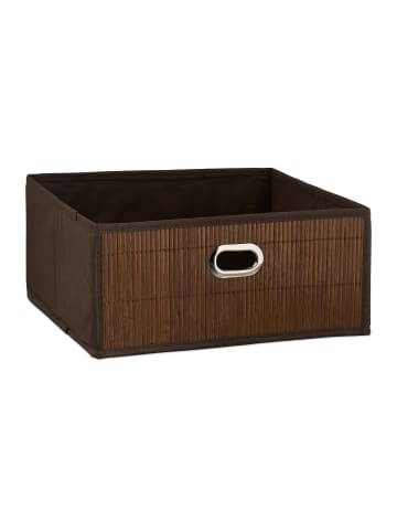 relaxdays 2 x Aufbewahrungskorb in Braun - (B)31 x (H)14 x (T)31 cm
