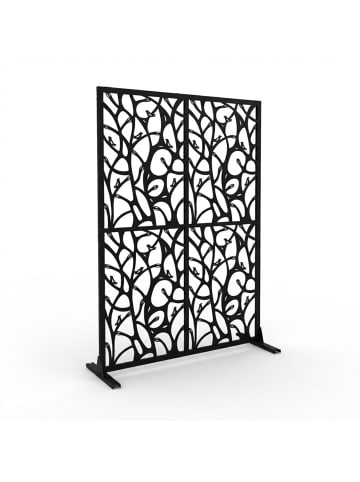 relaxdays Sichtschutz "Ranken" in Schwarz - (B)115 x (H)183 x (T)40 cm