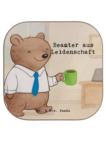Mr. & Mrs. Panda Untersetzer Beamter Leidenschaft Design mit Spruch in Weiß