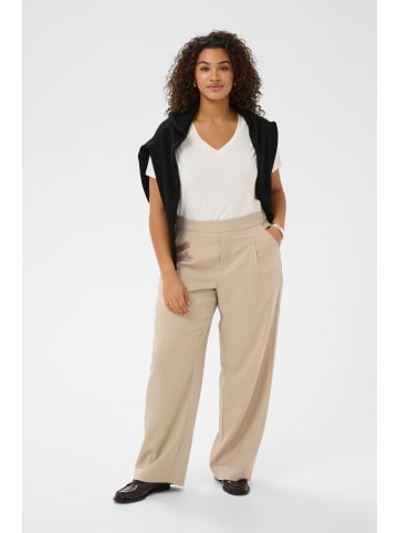 KAFFE curve Casual Hose KCkiren Regular fit in Beige Pinstripe CC