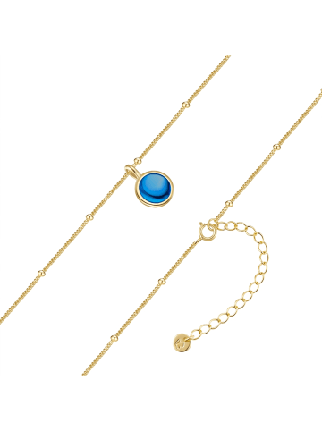 Glanzstücke München Kette aus Sterling Silber mit Zirkonia in gelbgold