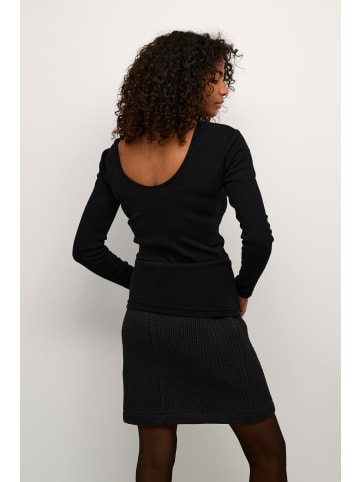 Kaffe Langarm-Shirt KAcarna Slim fit in Black Deep