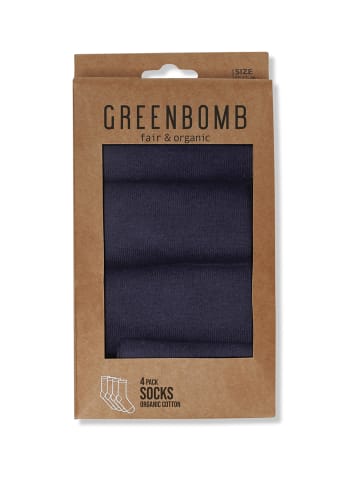 GreenBomb 4x Socks Basic in Marineblau