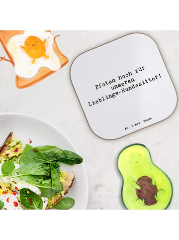 Mr. & Mrs. Panda gläseruntersetzer Spruch Lieblings-Hundesitter ... in Weiß