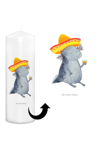 Mr. & Mrs. Panda Kerze Axolotl Tequila ohne Spruch in Weiß