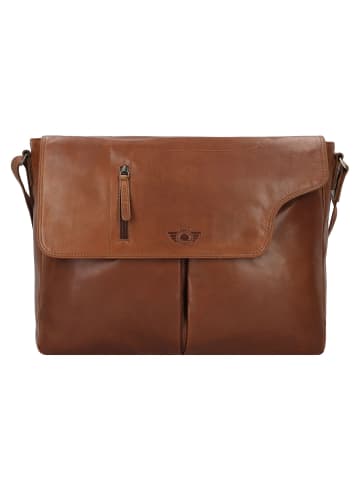 Greenburry Vintage Aktentaschen Messenger Leder 40 cm Laptopfach in natur