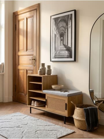 KADIMA DESIGN Schuhbank mit Sitzfläche 120x75,5x40 cm Garderobenbank Eiche-Dekor,