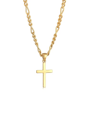 KUZZOI Halskette 925 Sterling Silber Kreuz in Gold