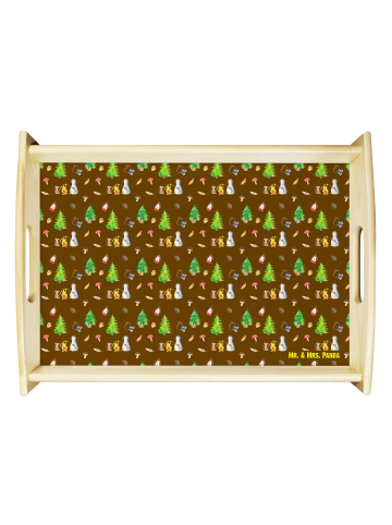 Mr. & Mrs. Panda Tablett Pinguin Lagerfeuer ohne Spruch in Braun