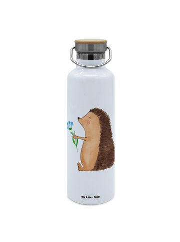 Mr. & Mrs. Panda thermos trinkflasche Igel Blumen ohne Spruch in Weiß