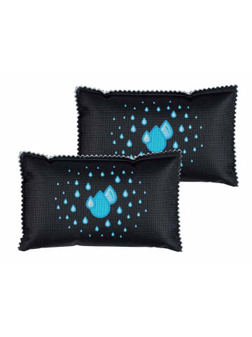 Wenko Auto-Entfeuchter DROPS, 2x400g, 2 Stück in Schwarz, (B) 10 x (H) 25 cm