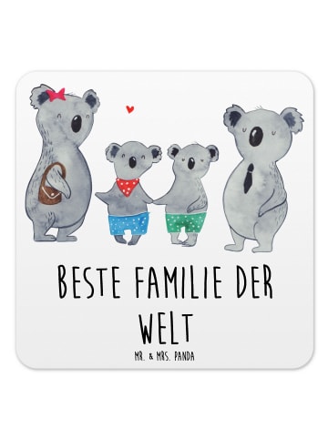Mr. & Mrs. Panda Untersetzer Koala Familie zwei mit Spruch in Weiß