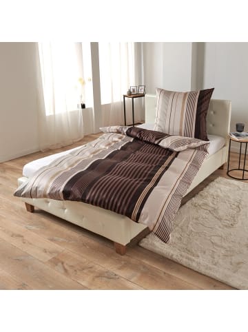 Traumschlaf Bettwäsche Streifen in braun