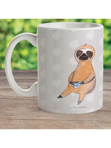 Mr. & Mrs. Panda Kinderbecher Faultier Kaffee ohne Spruch in Grau Pastell