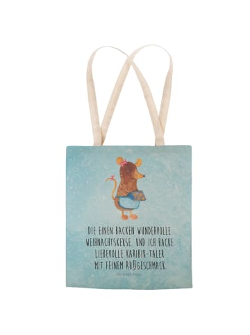 Mr. & Mrs. Panda Tote Bag Maus Kekse mit Spruch in Eisblau