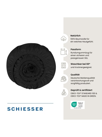 Schiesser Spannbettlaken Jessi in Schwarz