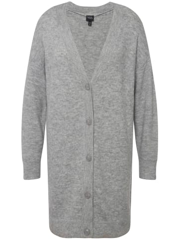 Ulla Popken Strickjacke in grau melange