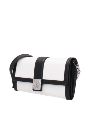 Karl Lagerfeld Weiß Leder Clutch Tasche