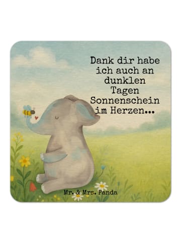 Mr. & Mrs. Panda Bierfilz Elefant Biene Design mit Spruch in Weiß