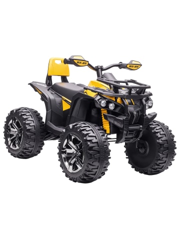 HOMCOM 12V 10Ah Kinder Quad 3-5 Jahre Gelb