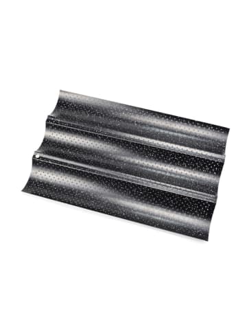 Michelino Backblech für 3 Baguettes in Schwarz-Grau - 3 Fächer in Schwarz-Grau