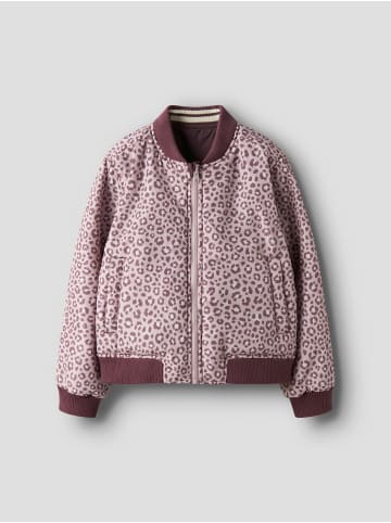 name it NKFMARISKA Übergangs-Bomberjacke wendbar in plum wine