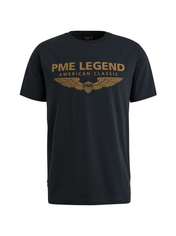 PME Legend T-Shirt SHORT SLEEVE R-NECK LOGO CARRIER in Blau
