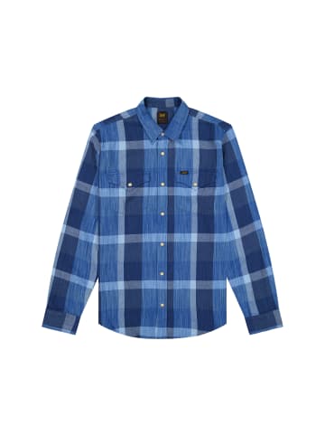 Lee Langarmhemd Clean Western in Indigo Plaid
