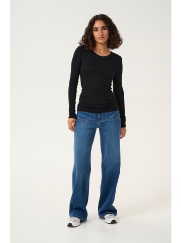 Kaffe Langarm-Shirt KAlida in Black Deep