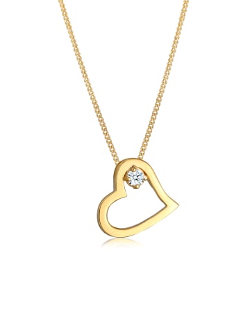 Elli DIAMONDS  Halskette 585 Gelbgold Herz in Gold