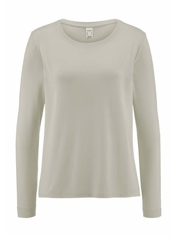 Hessnatur Langarm Schlafshirt Regular in perlmutt